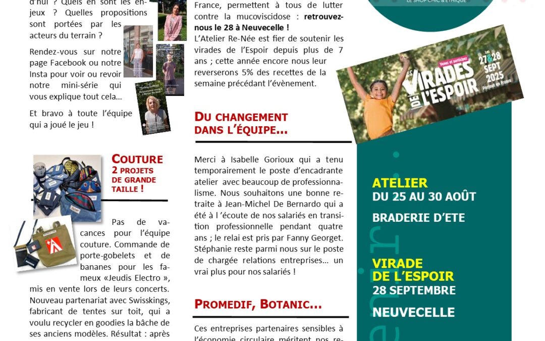 Gazette Atelier Re-Née Décembre 2025