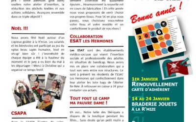 Gazette Atelier Re-Née Janvier 2026
