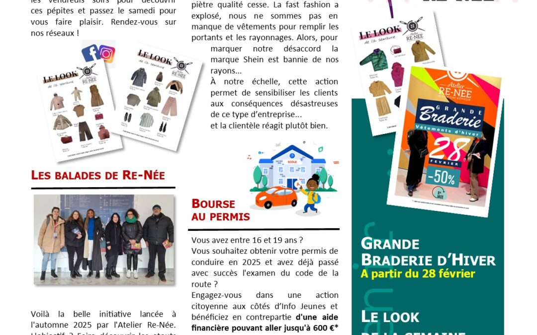 Gazette Atelier Re-Née Mars 2026